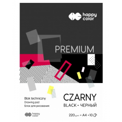 Blok techniczny Premium 220g  z czarnymi kartkami 10 ark.